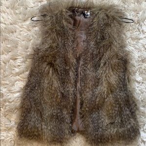Faux fur vest